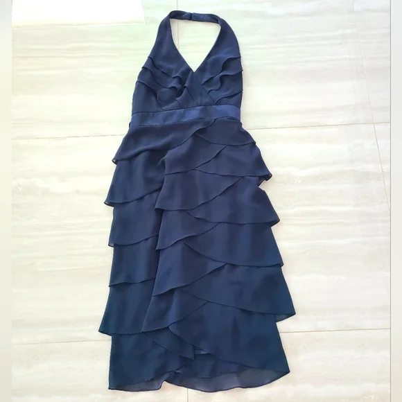 After Six Dress - Halter Dress - Midnight -size 6 - Picture 1 of 12